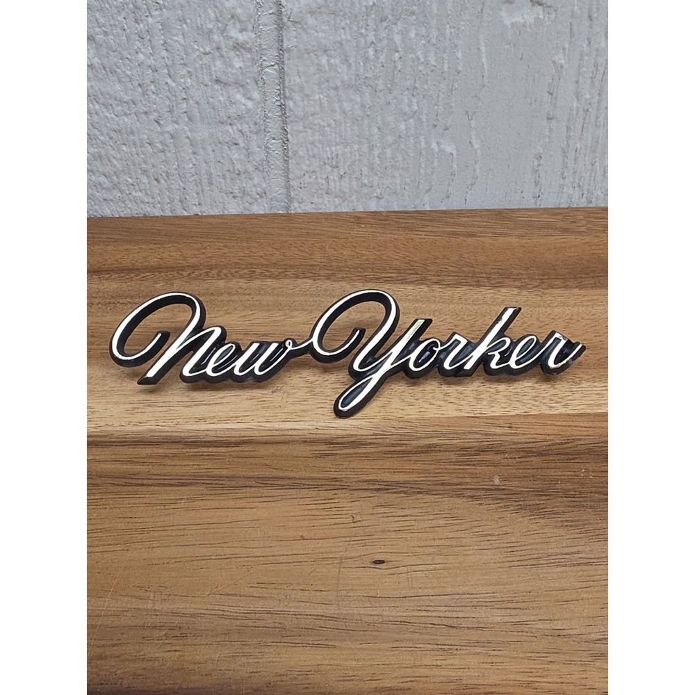 76 77 78 Chrysler New Yorker Side Fender Gold Emblem Badge Logo OEM 1978